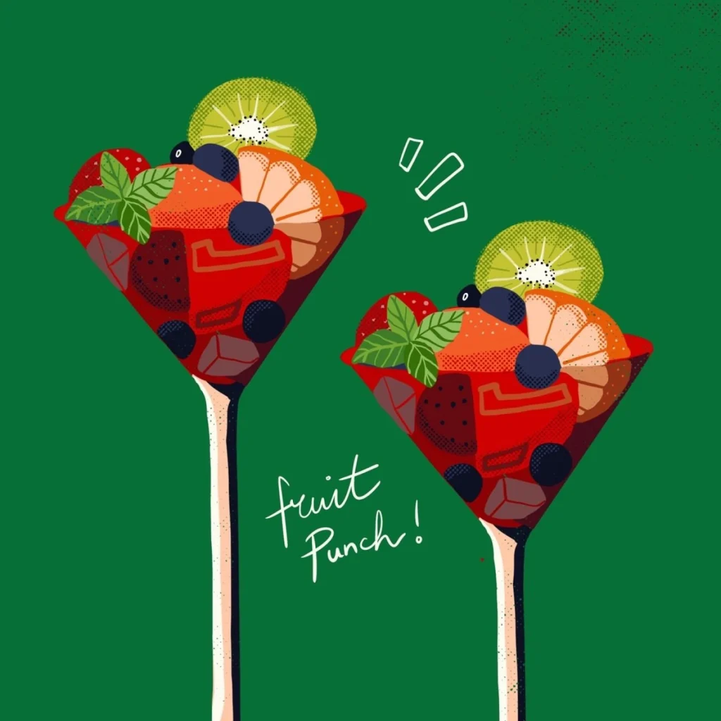 Let's Make A Blue Mood Colorful With Fruit Punch